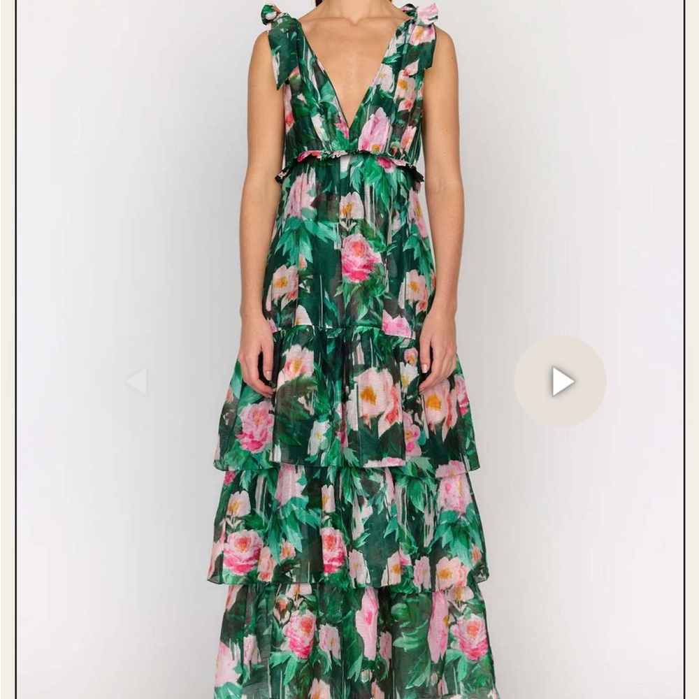 Christy Lynn Alexa Floral Dress in Camellia Garden $750 sz XS